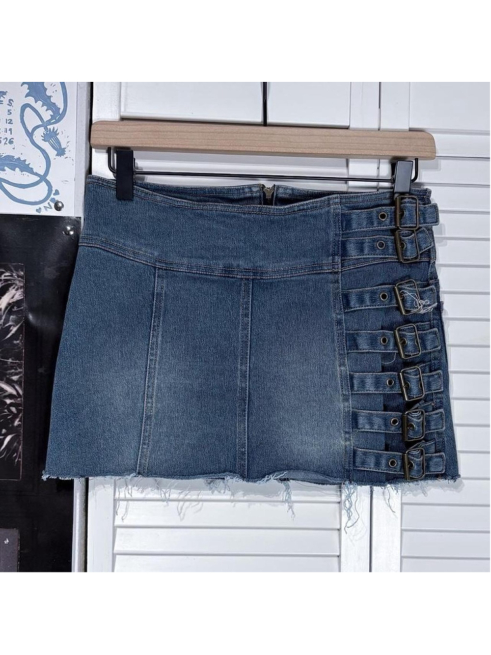Denim mini skirt